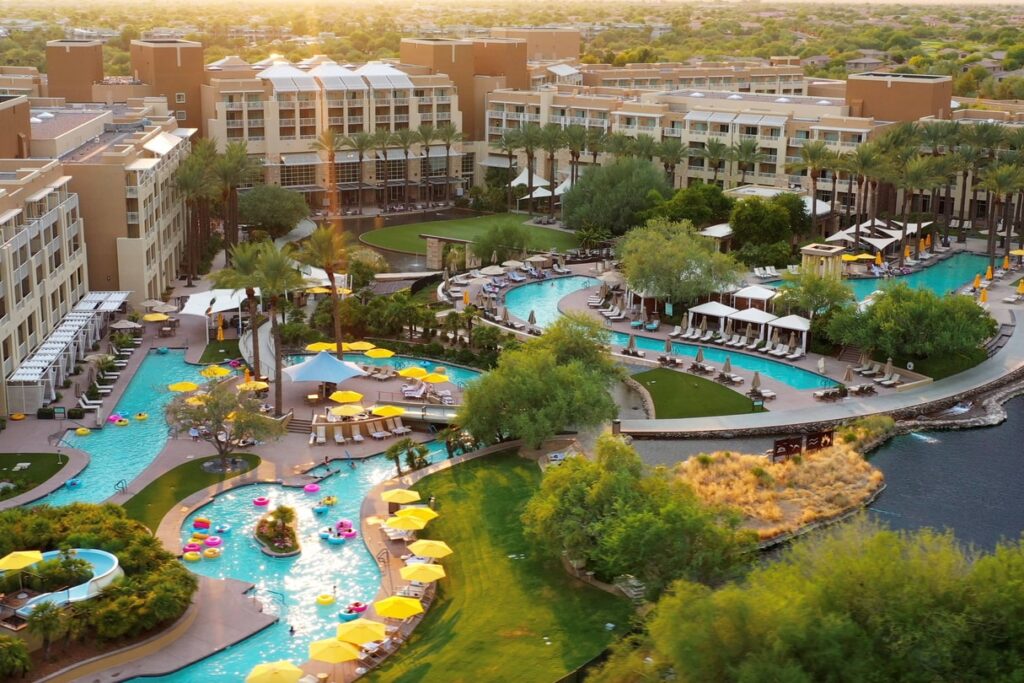 JW Marriot Phoenix Desert Ridge & Spa with pool and lazy river view
